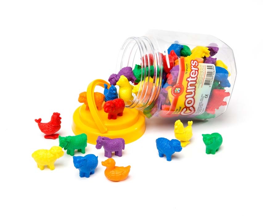 Counter Jar Farm Animals 6 Animals 6 cols. 72 pcs